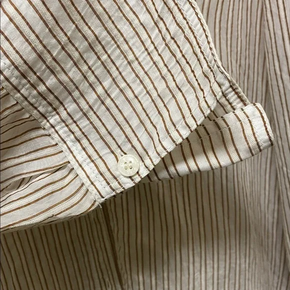 Zara | Semi Sheer |Pinstripe |Collared |Button Down |Wide Cuff |Blouse |Size XXL - Picture 5 of 14